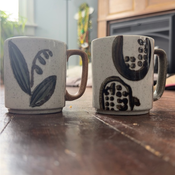 Other - Vintage Textured Stoneware Coffee Mugs Tea Cups Otigari-style Set of 2